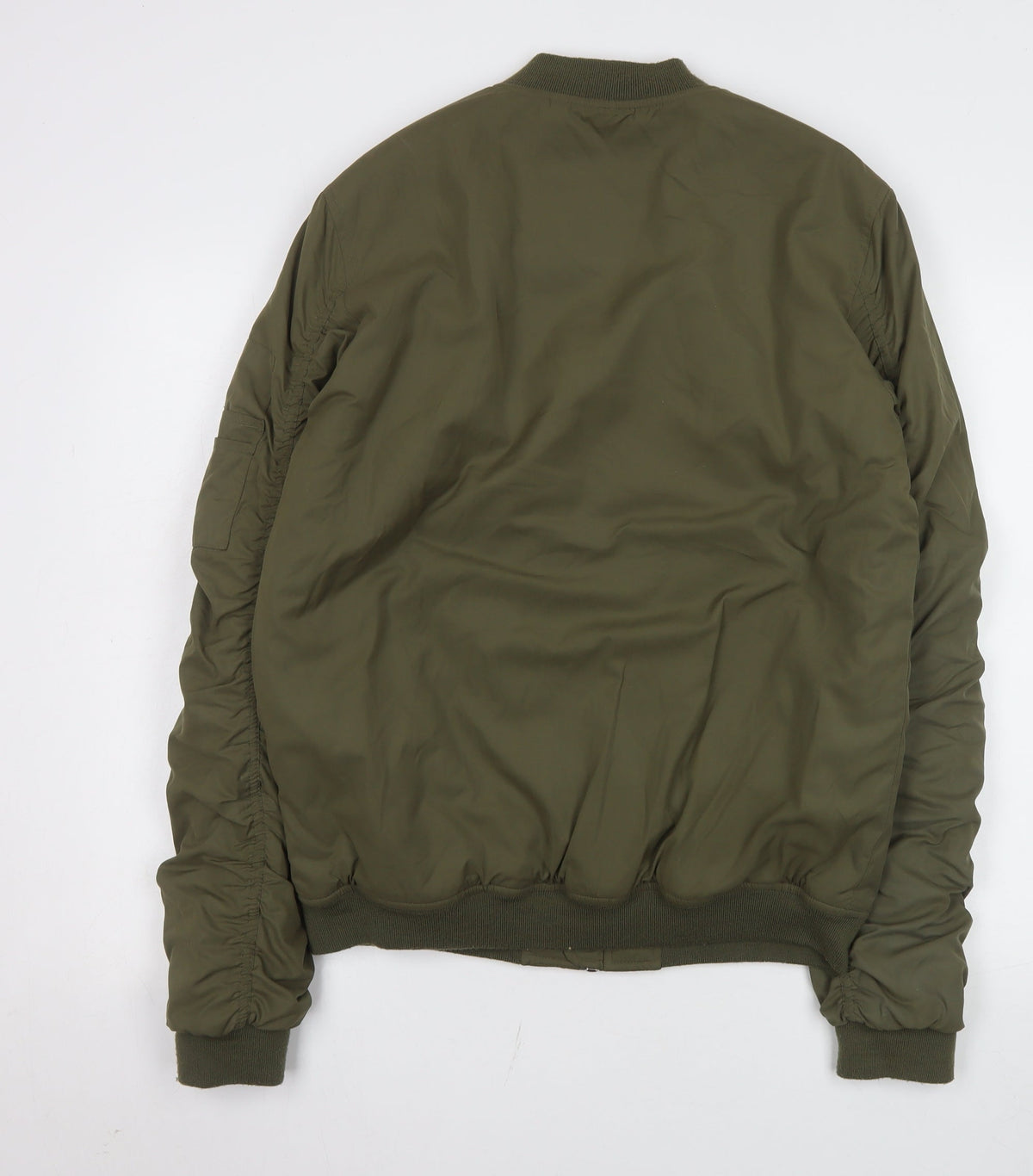 Mens UK Size S Indigo Green Bomber Jacket