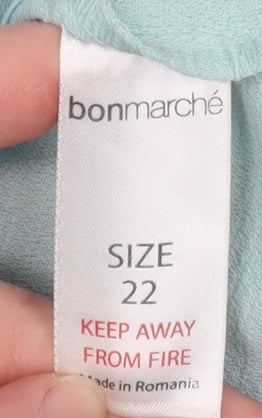 Womens UK Size 22 Bonmarché Blue Basic Blouse