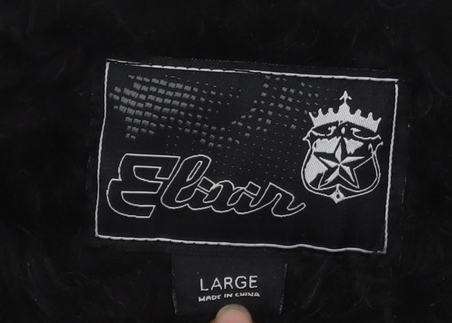 Mens UK Size L Elvor Black Basic Jacket