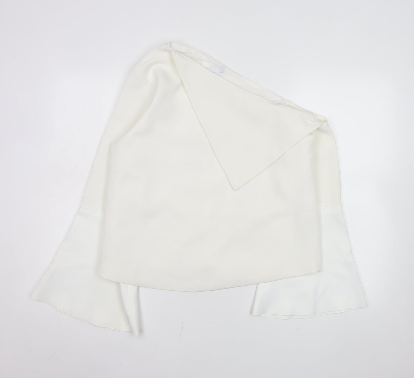 Womens UK Size 12 ASOS White Wrap Blouse