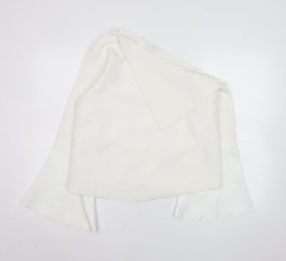 Womens UK Size 12 ASOS White Wrap Blouse