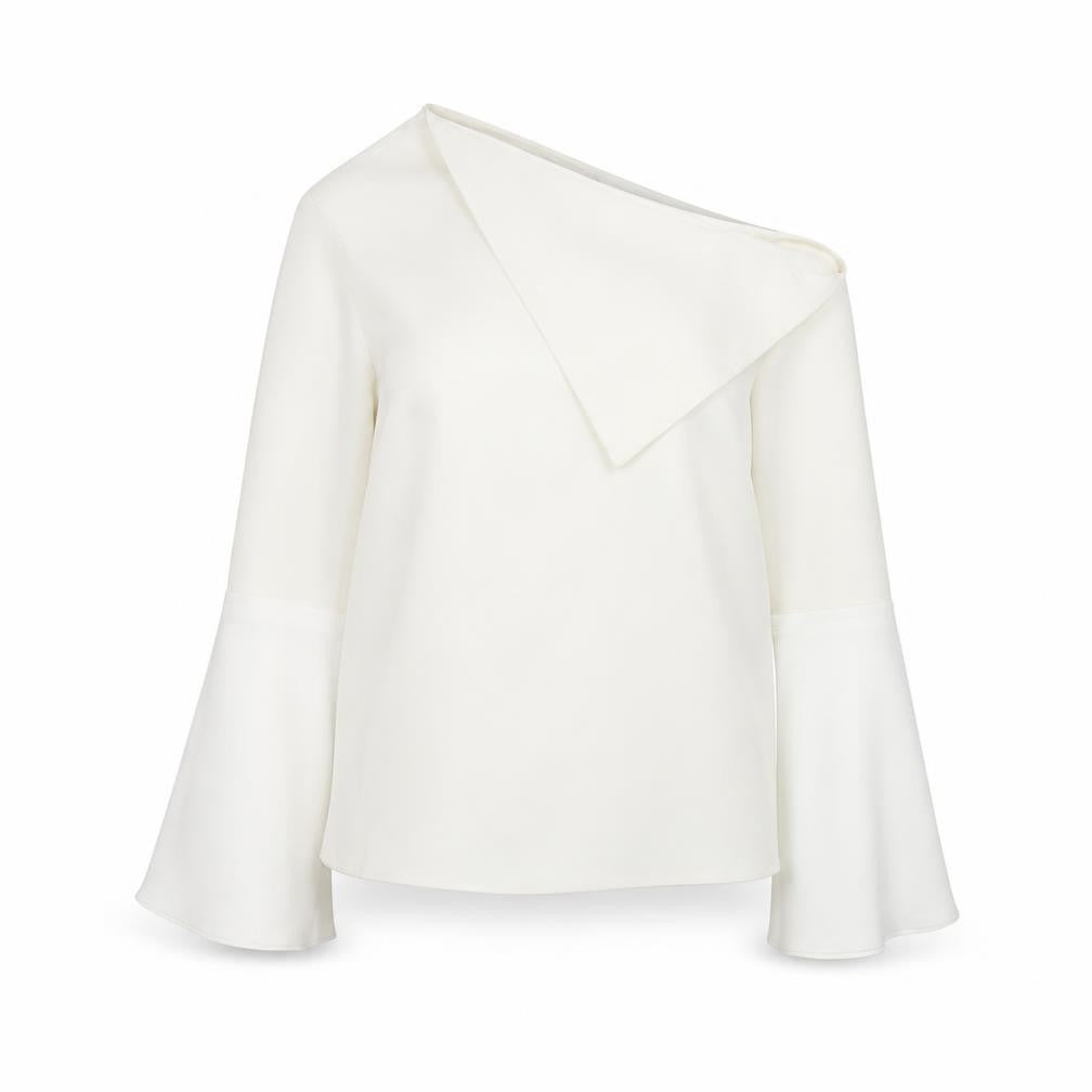 Womens UK Size 12 ASOS White Wrap Blouse