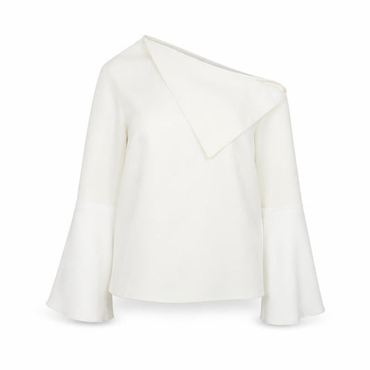 Womens UK Size 12 ASOS White Wrap Blouse