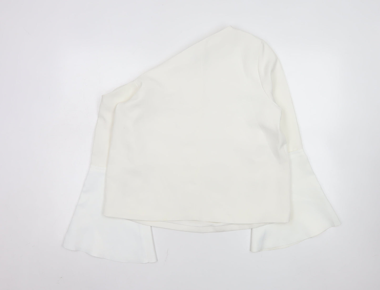 Womens UK Size 12 ASOS White Wrap Blouse