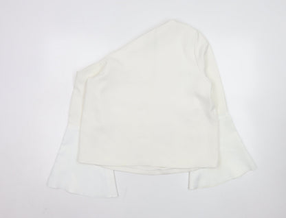 Womens UK Size 12 ASOS White Wrap Blouse