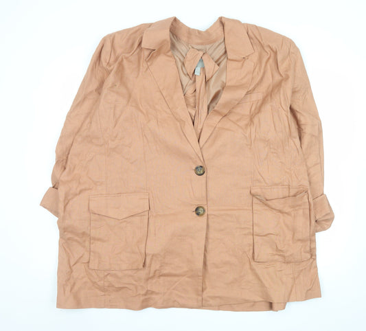 Womens UK Size 28 ASOS Plus Beige Suit Jacket
