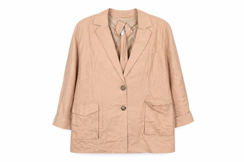 Womens UK Size 28 ASOS Plus Beige Suit Jacket