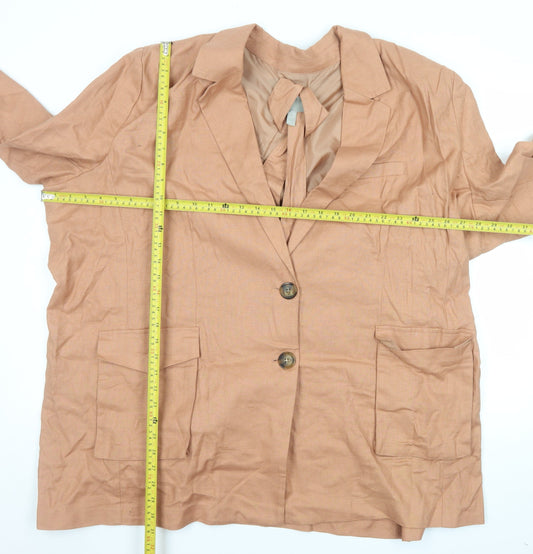 Womens UK Size 28 ASOS Plus Beige Suit Jacket