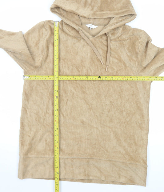 Womens UK Size 14 Cotton Traders Beige Pullover Hoodie