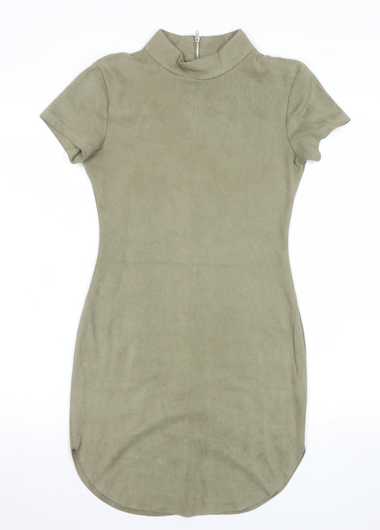 AX Paris Women Green Short Sleeve High Neck Bodycon Dress Size 8