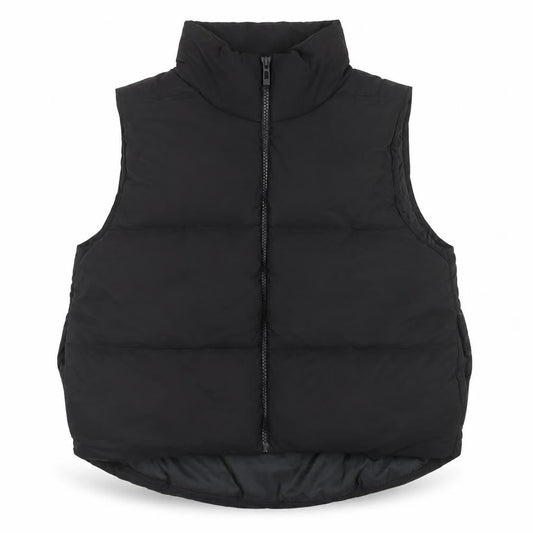 Rising Women's Black Polyester Puffer Waistcoat Size S