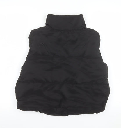 Rising Women's Black Polyester Puffer Waistcoat Size S