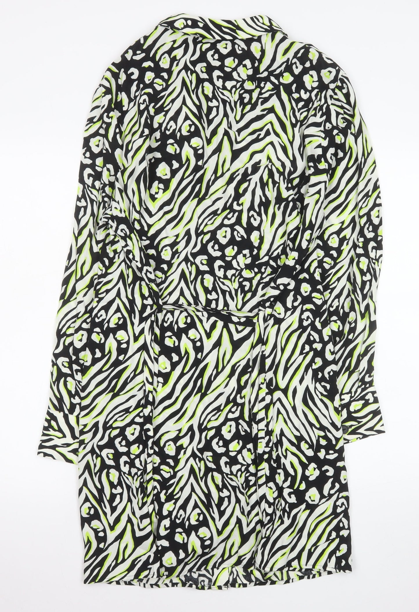 F&F Women’s Multicoloured Animal Print Shirt Dress Size 16