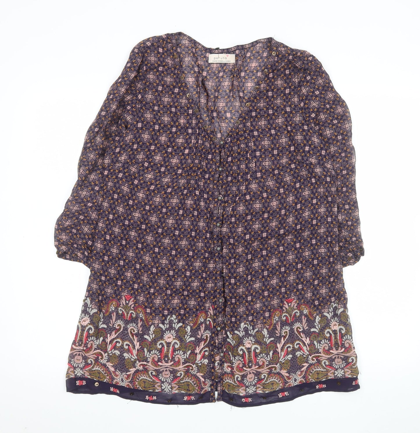 Womens UK Size 12 Marks and Spencer Multicoloured Tunic Blouse