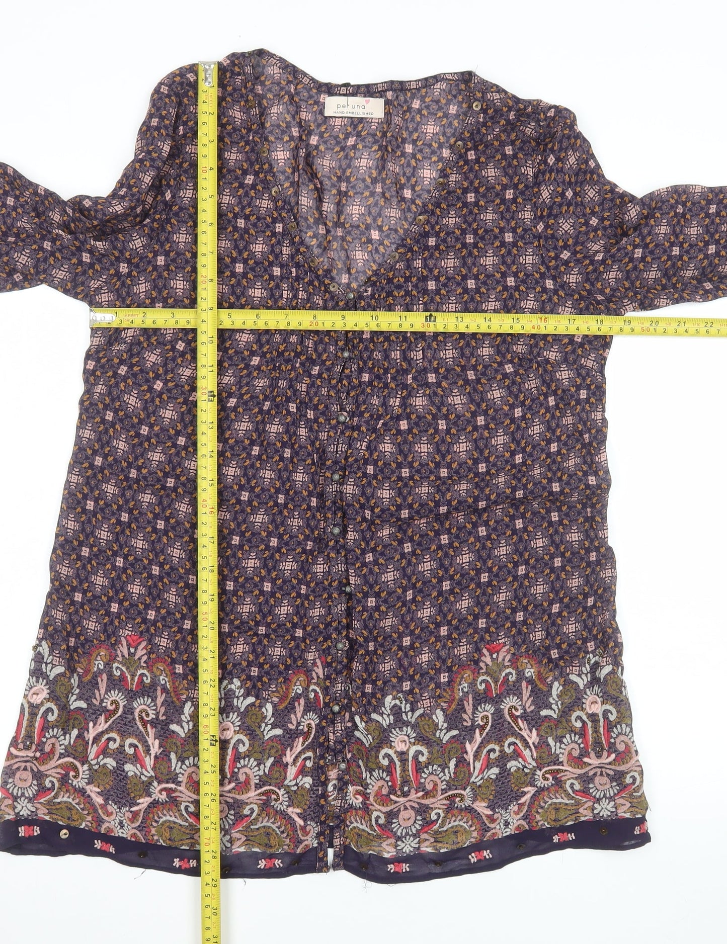 Womens UK Size 12 Marks and Spencer Multicoloured Tunic Blouse