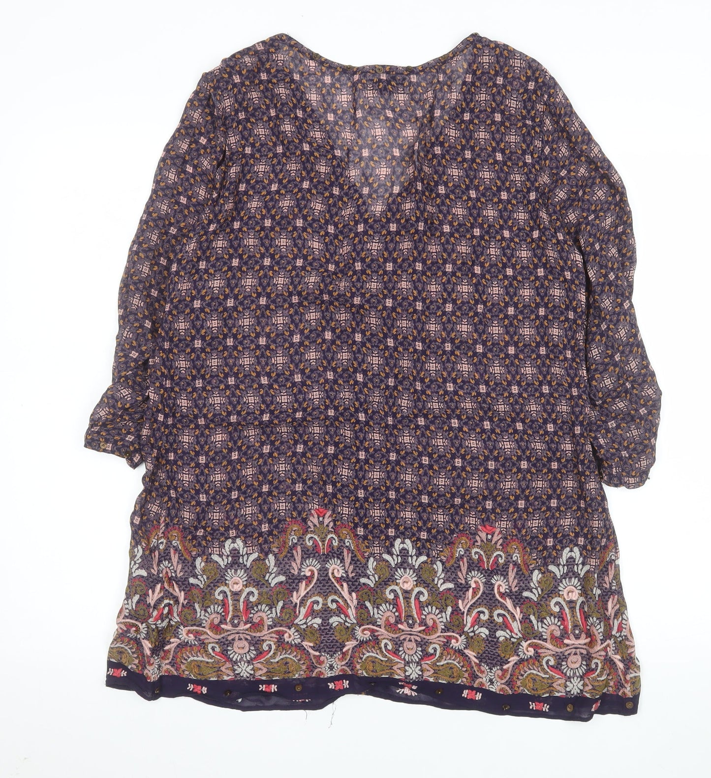 Womens UK Size 12 Marks and Spencer Multicoloured Tunic Blouse