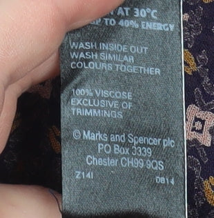 Womens UK Size 12 Marks and Spencer Multicoloured Tunic Blouse