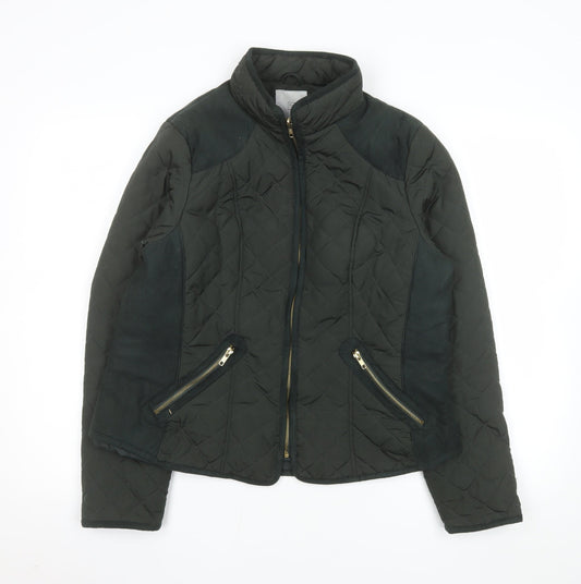 Womens UK Size 16 TU Black Quilted Coat