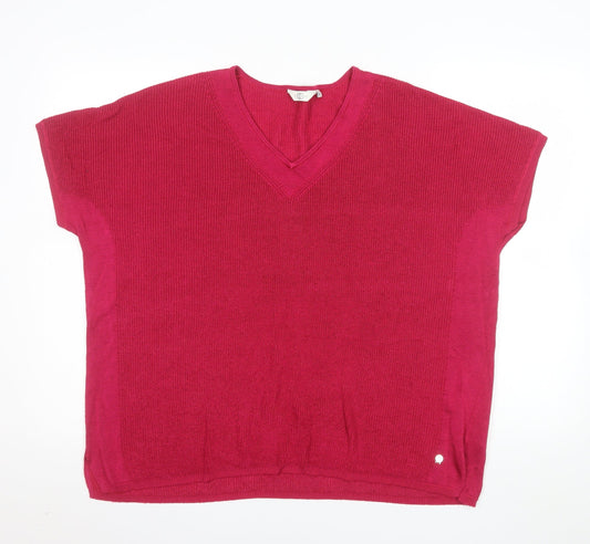 Womens UK Size XL Country Casuals Pink Pullover Jumper