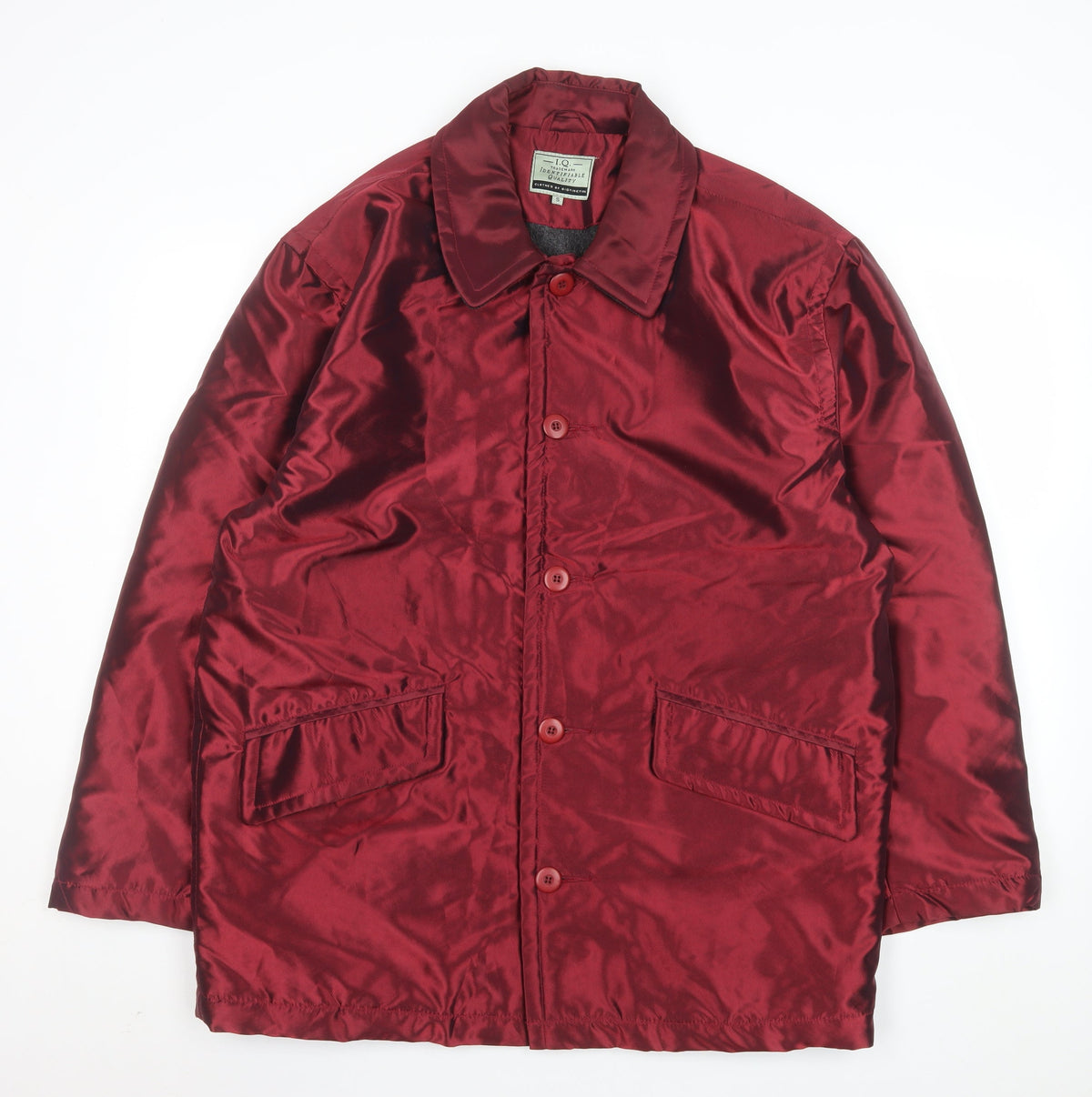 Mens UK Size S I.Q. Red Overcoat