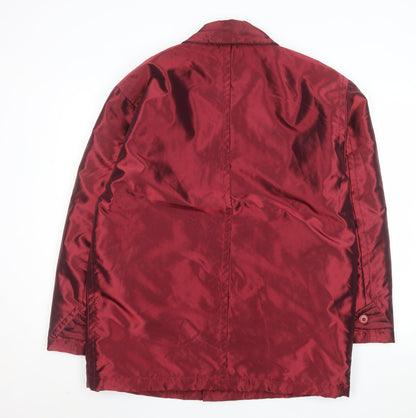 Mens UK Size S I.Q. Red Overcoat