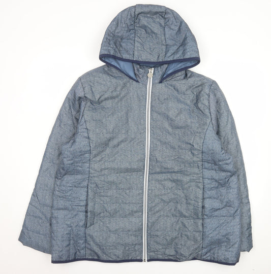 Womens UK Size XL Nathalie Andersen Blue Puffer Jacket