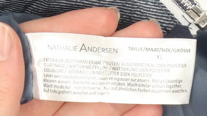 Womens UK Size XL Nathalie Andersen Blue Puffer Jacket