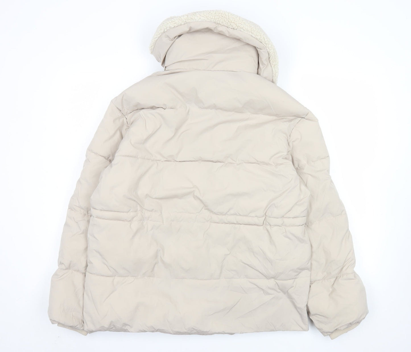Womens UK Size XS Primark Beige Puffer Jacket