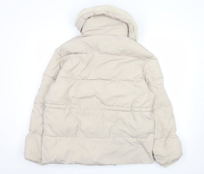 Womens UK Size XS Primark Beige Puffer Jacket