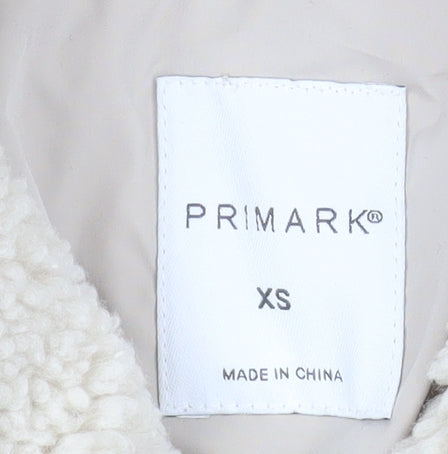 Womens UK Size XS Primark Beige Puffer Jacket