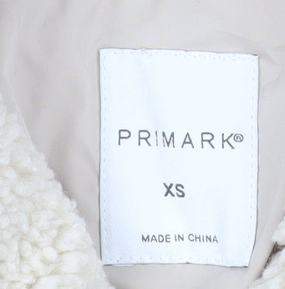 Womens UK Size XS Primark Beige Puffer Jacket