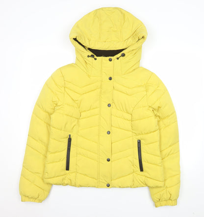 Womens UK Size M Primark Yellow Puffer Jacket