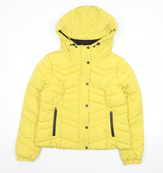 Womens UK Size M Primark Yellow Puffer Jacket