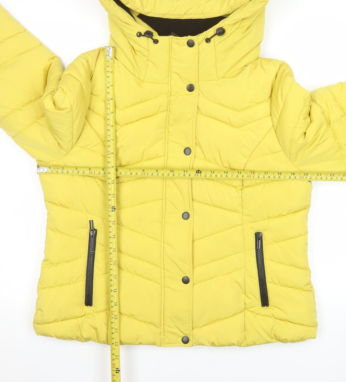 Womens UK Size M Primark Yellow Puffer Jacket