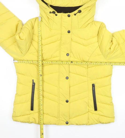 Womens UK Size M Primark Yellow Puffer Jacket