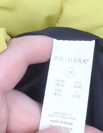 Womens UK Size M Primark Yellow Puffer Jacket