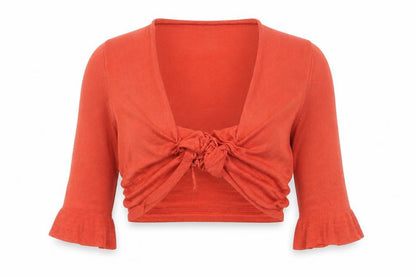 Womens UK Size 20 Marks and Spencer Red Cropped Blouse