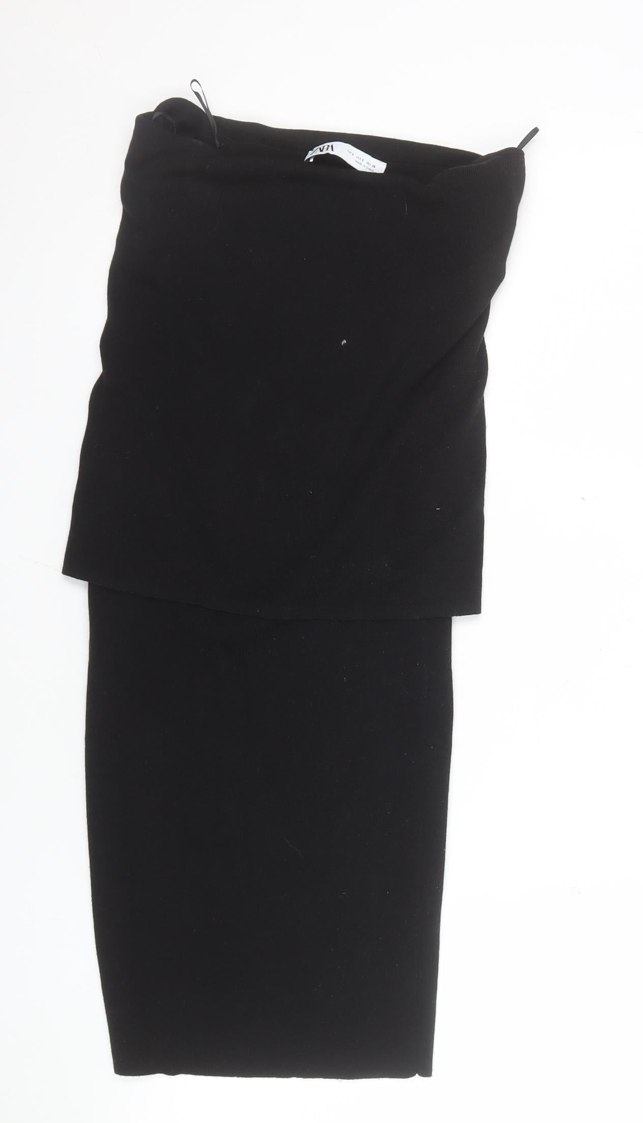 Womens UK Size S Zara Straight & Pencil Knit Skirt