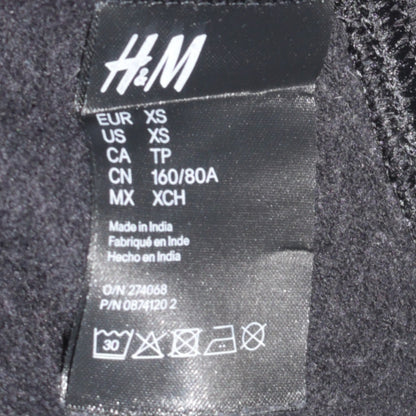 Womens UK Size XS H&M Black Pullover Sweatshirt