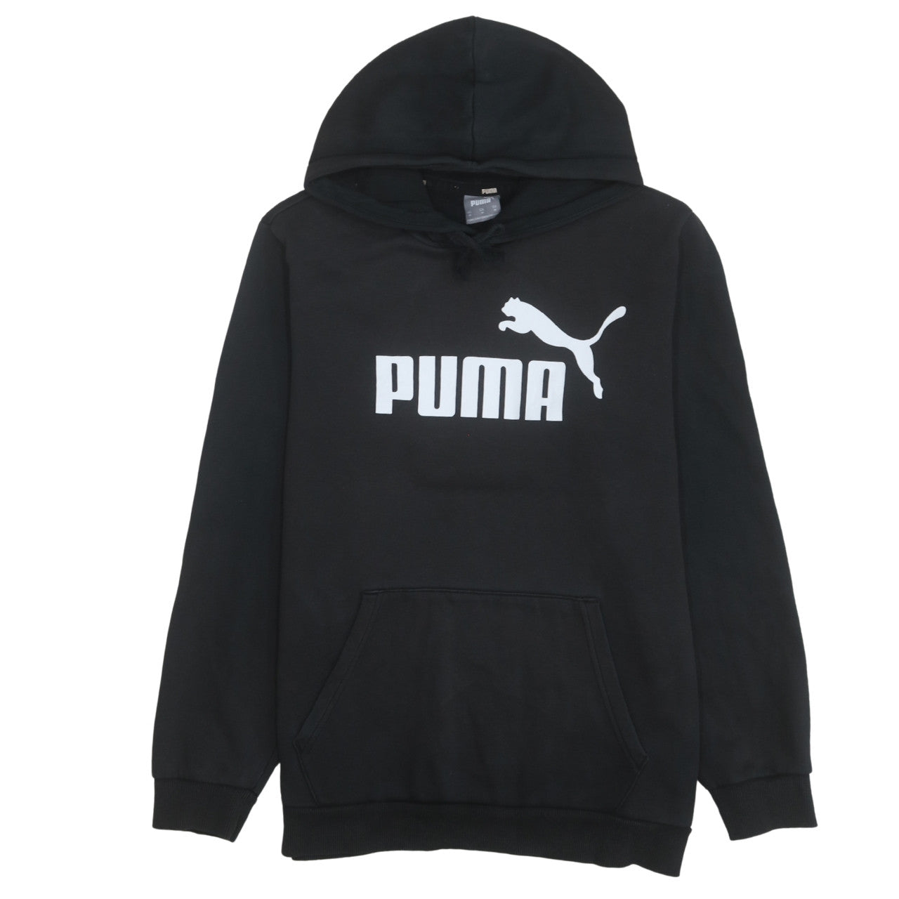 Mens UK Size M PUMA Black Pullover Hoodie