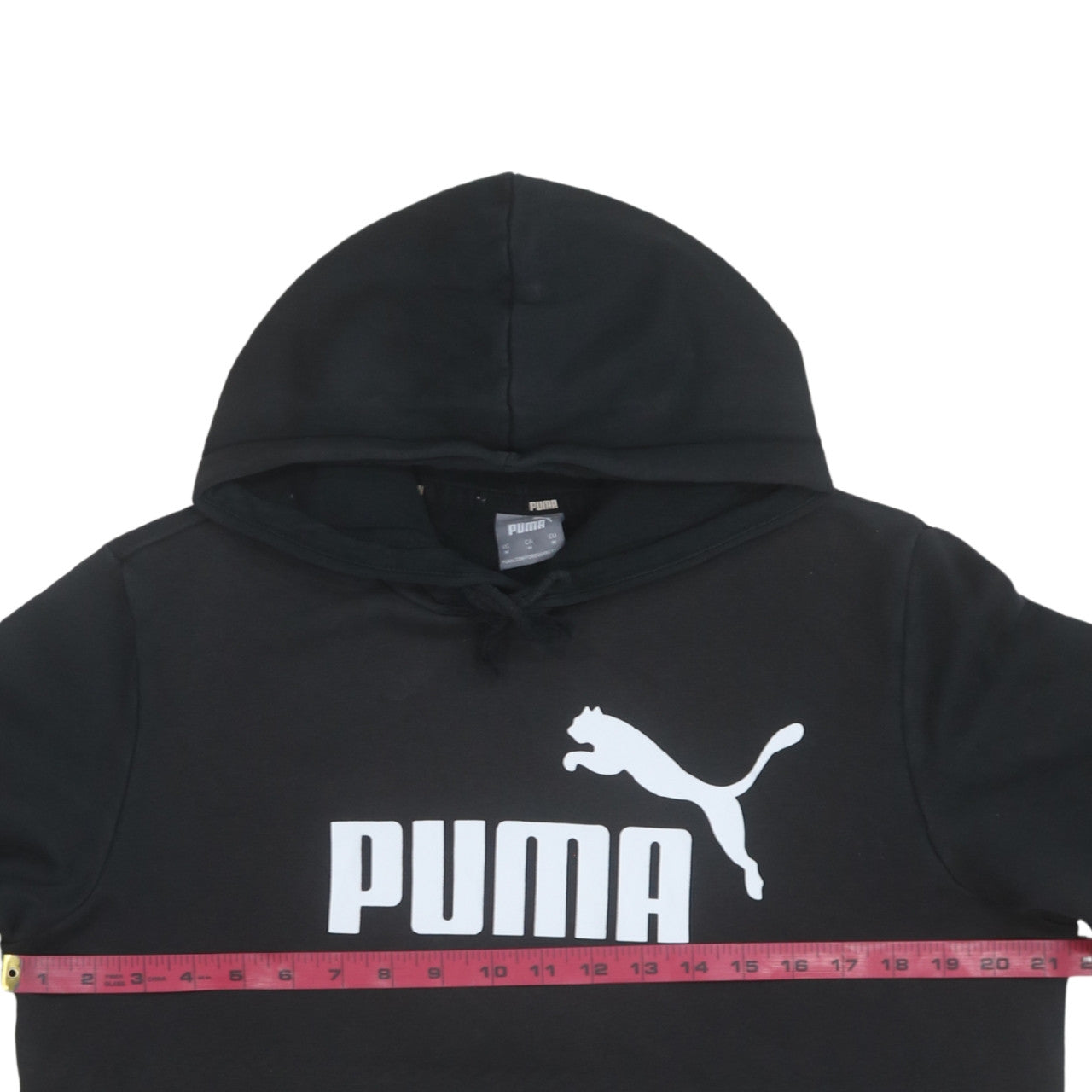 Mens UK Size M PUMA Black Pullover Hoodie