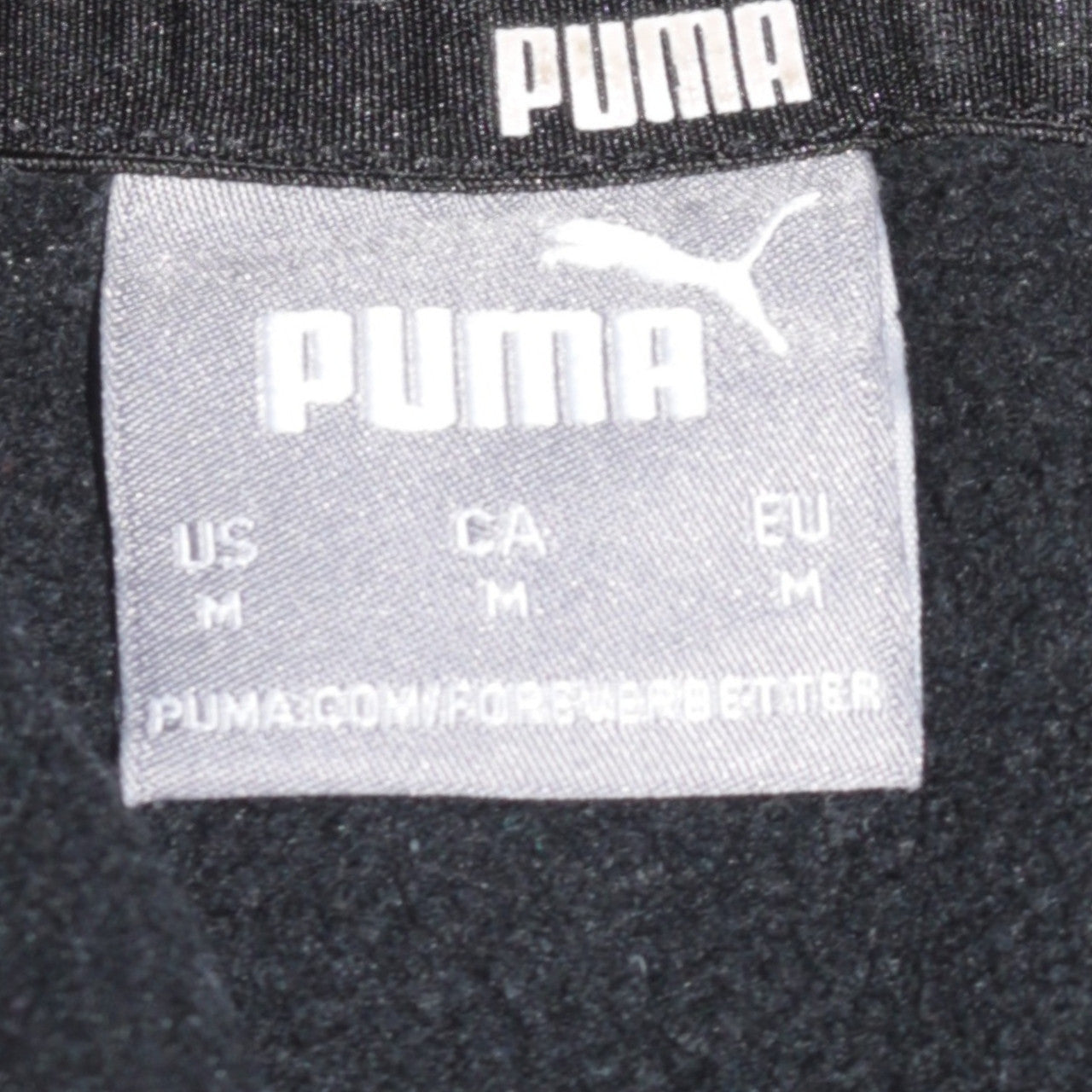 Mens UK Size M PUMA Black Pullover Hoodie