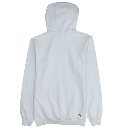 FILA Men's White Pullover Hoodie Small Regular Fit Fleece Activewear