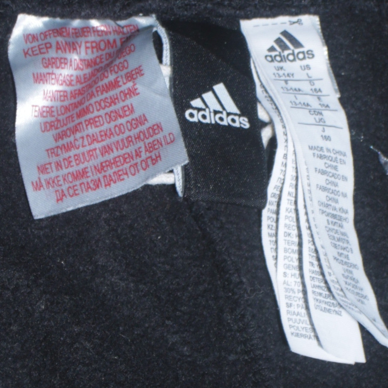 Boys UK Size 13-14 Years adidas Regular Fit Jogger Black Trousers