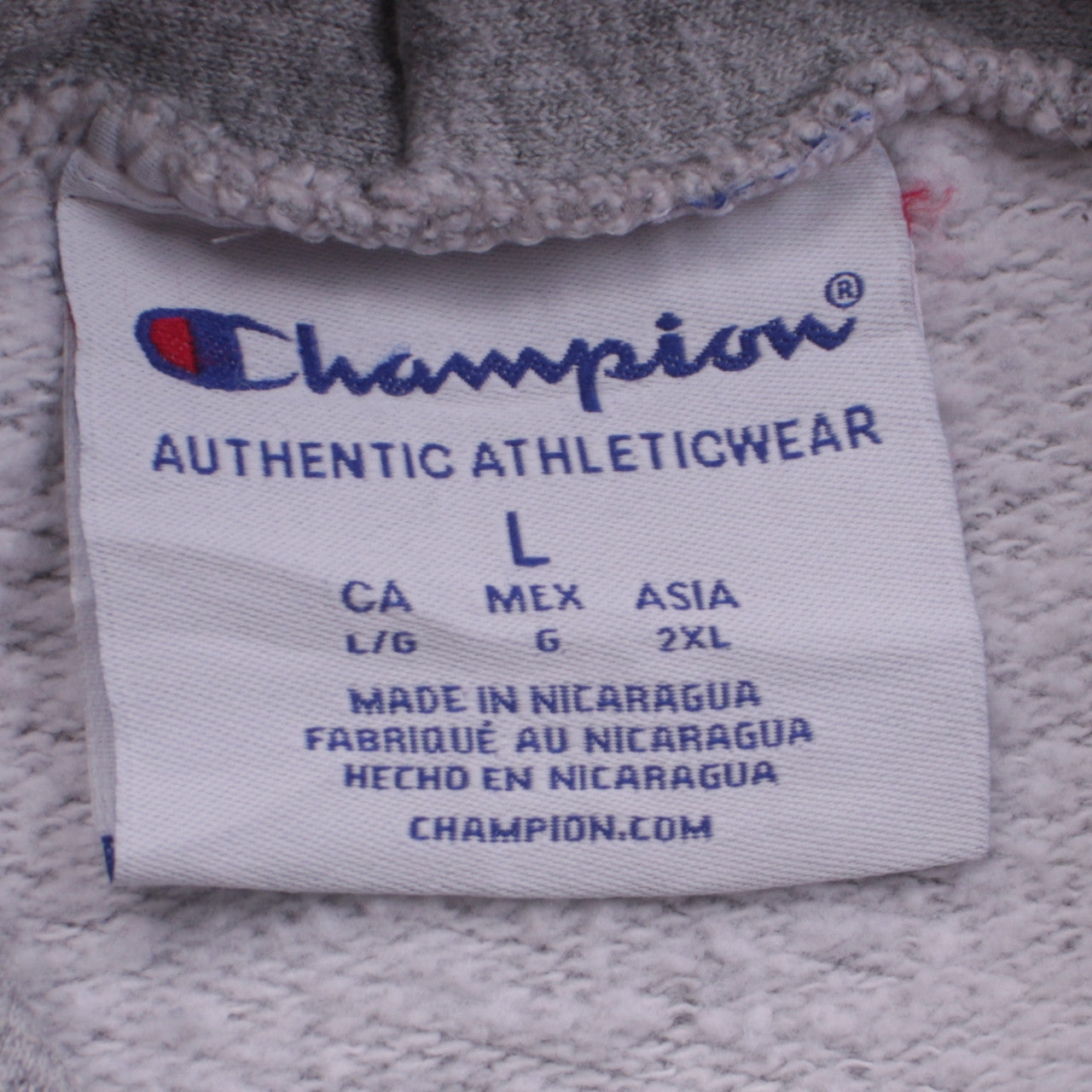 Mens UK Size L Champion Grey Pullover Hoodie