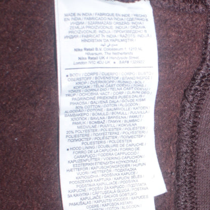 Mens UK Size S Nike Brown Pullover Hoodie