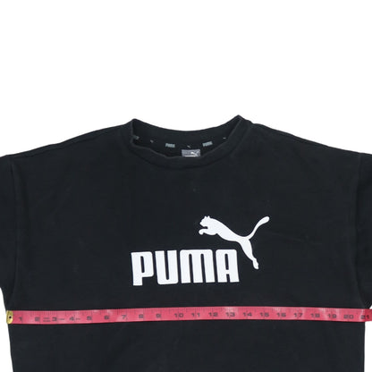 Womens UK Size M PUMA Black Pullover Sweatshirt