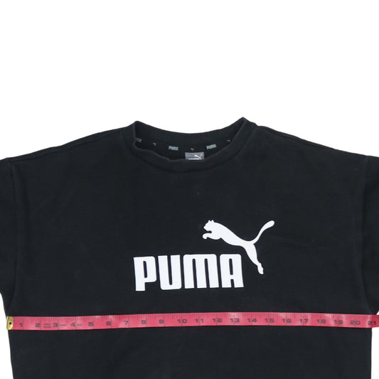Womens UK Size M PUMA Black Pullover Sweatshirt