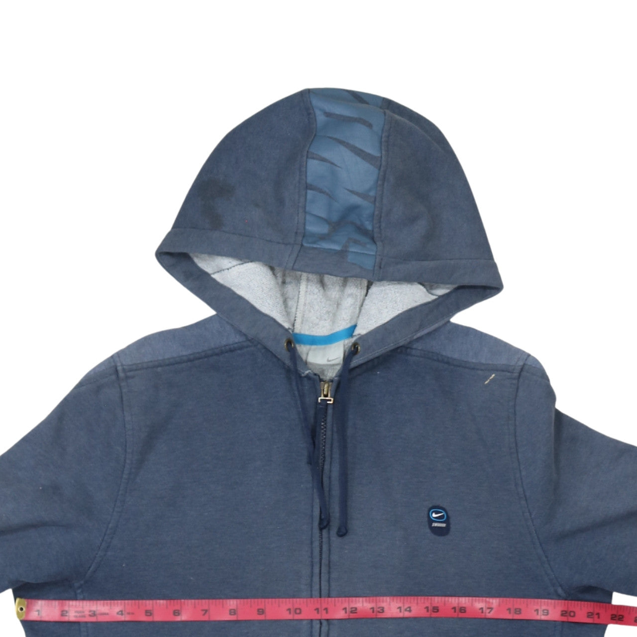 Mens UK Size M Nike Blue Full Zip Hoodie