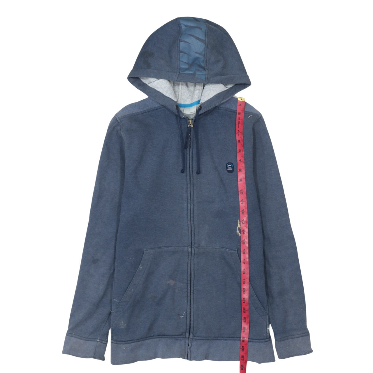 Mens UK Size M Nike Blue Full Zip Hoodie